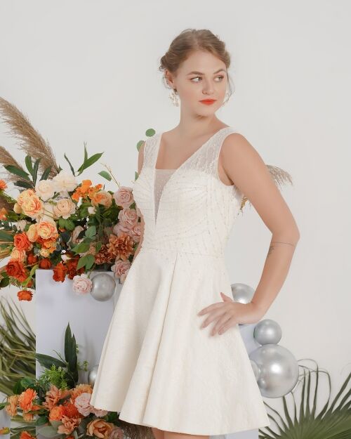 strapless open back dress Smitten Sweetheart Neckline Chiffon Mini Party Dress Sage main image 0